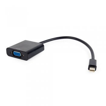 Переходник miniDisplayPort - VGA 20M/15F, 0.15м, Cablexpert, черный (1/100)