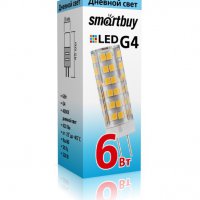 Лампа диодная G4 220В  6Вт 4000К 420Лм SmartBuy (100)