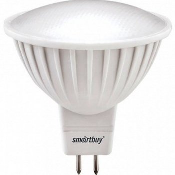 Лампа диодная MR16 GU5.3  5Вт 3000К 380Лм SmartBuy (100)