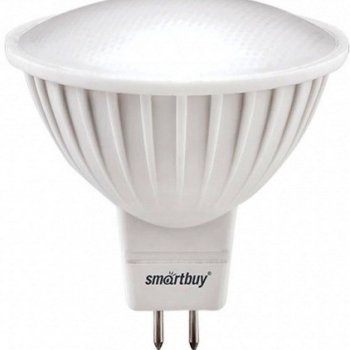 Лампа диодная MR16 12В GU5.3 7Вт 4000К 500Лм SmartBuy (100)