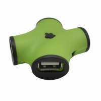 USB-хаб CBR CH-100, 4 порта, USB 2.0, зеленый