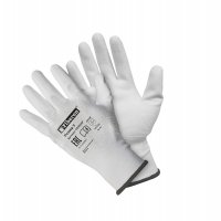 Перчатки полиэстер облив полиуретан р.9 белый для точных работ Fiberon (120)