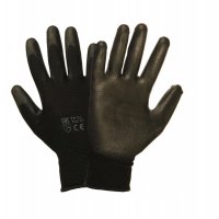Перчатки полиэстер облив полиуретан р.9 черный для точных работ Libry (12/240)