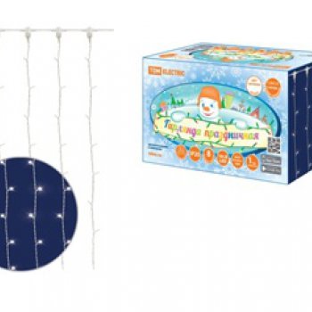 Занавес TDM 168LED 1.5х1.5м белый 8 режимов IP20 (60)