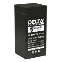 Аккумулятор Delta VRLA 6- 2.3 (6V, 2.3Ah, 44x37x101мм) (20)