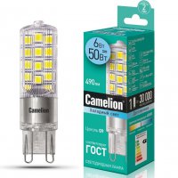 Лампа диодная G9 6Вт 4500К 490Лм Camelion NF (10)