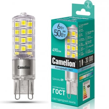 Лампа диодная G9 6Вт 4500К 490Лм Camelion NF (10)