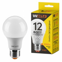 Лампа LED WOLTA A60 12Вт 1055лм Е27 3000К    1/50