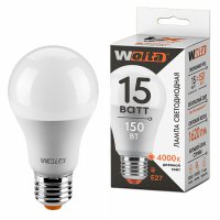 Лампа LED WOLTA A60 15Вт 1620лм Е27 4000К    1/50