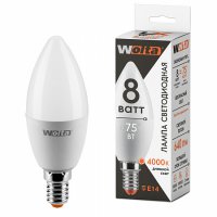 Лампа LED WOLTA C37 8Вт 640лм Е14 4000К    1/50