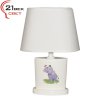 Светильник настольный с абажуром 1хE14 21Век 00030 белый принт Слоник (1)