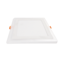 Светильник точечный квадратный 12Вт подсв 4Вт 4200K / Син Ecola 195x195x20мм (20)