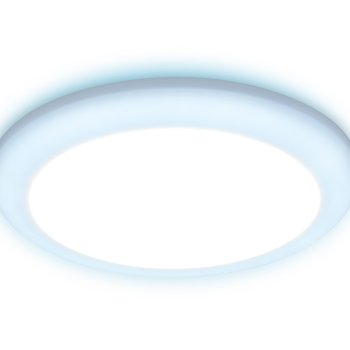 Встраиваемый cветодиодный светильник с подсветкой и регулируемым крепежом DCR312 18W+6W 4200K/6400K 85-265V D170*35 (A95-155)