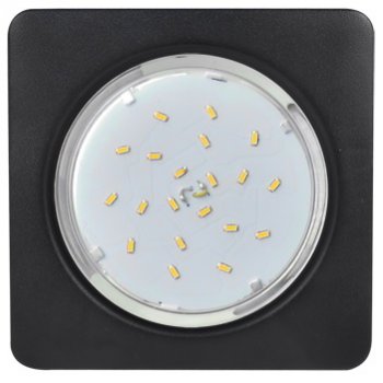 Ecola GX53 H4  Square светильник квадратный без рефл. Черный матовый 107x41 (к+)  [SB53S4ECB]