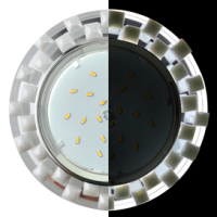 Ecola GX53 H4 LD5316 Glass Стекло Круг с квадратными плитками Жемчуг с подсветкой  хром - хром (зеркальный) 38x120 (к+)  [SC53TPECH]