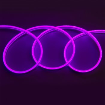 Лента неон 12В IP67 9.6Вт/м розовый 2835 120LED/м 5м General блистер