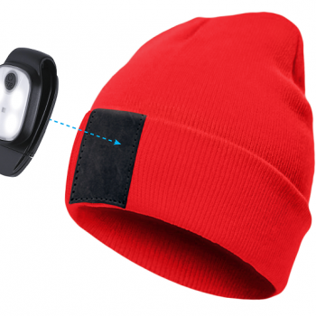 Фонарь-шапка аккумуляторный Космос 3020 Hat2 4LED красный 3.7В 200мАч (60)