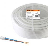 Провод ПВС 2х0,75 ГОСТ 7399-97 белый TDM (100)