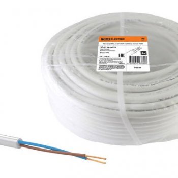 Провод ПВС 2х0,75 ГОСТ 7399-97 белый TDM (100)