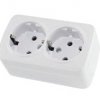 Розетка TDM Дача 2-ая белая с/з (8/80)
