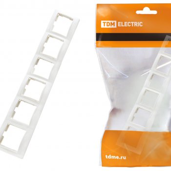 Рамка TDM Таймыр белая 6-ая (10)