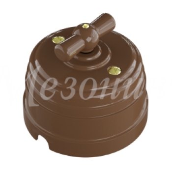 Выключатель пластиковый Усадьба 1ОП/проход какао (1)