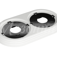 Рамка двухместная пластиковая, 163x92x14 мм, цвет - белый, серия УСАДЬБА, ТМ МЕЗОНИНЪ