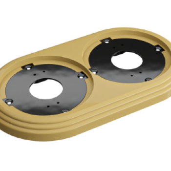 Рамка Усадьба пластик 163x92x14мм песочное золото 2-ая ретро