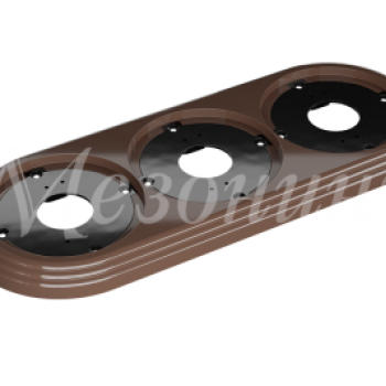 Рамка Усадьба пластик 234x92x14мм какао 3-ая ретро