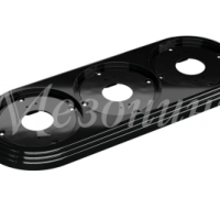 Рамка трехместная пластиковая, 234x92x14 мм, цвет - черный, серия УСАДЬБА, ТМ МЕЗОНИНЪ
