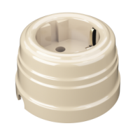 Розетка Усадьба пластик с/з слоновая кость 16А ретро