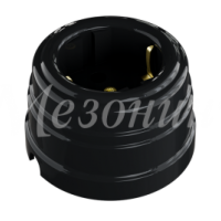 Розетка пластиковая Усадьба пласт с/з черный 16А