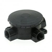 Коробка U-Plast ОП 3-х рожк. черная без фланца (150)