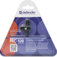 Микрофон Defender MIC-109 на прищепке черный 1BL (1/50)