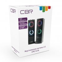 Колонки 2.0 CBR CMS-514L 2x3Вт USB конструкция-транформер RGB-подсветка черный