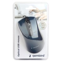 Мышь Gembird 415 3кн, 800/1200/1600/2400dpi синий блистер (1/40)