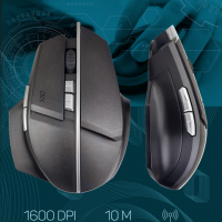 Мышь Perfeo 4784 Concept 7кн Game Design, 800/1200/1600 DPI, черный беспроводная (1/100)