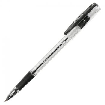 Ручка шариковая масляная BRAUBERG "i-Rite GT" 0,7 мм корпус прозрачный с грипом черный стержень (12)