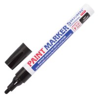 Маркер-краска лаковый (paint marker) Brauberg PROFESSIONAL PLUS 4 мм НИТРО-ОСНОВА алюминий ЧЕРНЫЙ (1/12)