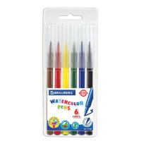 Фломастеры 6 цветов Brauberg "PREMIUM" КЛАССИЧЕСКИЕ вентилируемый колпачок, ПВХ-упаковка с европодвесом (1)