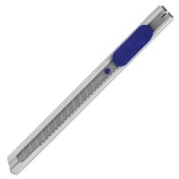 Нож канцелярский лезвие  9мм  Brauberg "Extra 60" металлический, лезвие 60° фиксатор  (2/24)