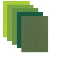 Цветной фетр для творчества А4 5л 5 цветов ОСТРОВ СОКРОВИЩ оттенки зеленого толщина 2 мм (1/5)