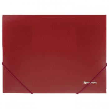 Папка на резинке 37мм 0,5мм А4 Brauberg "Стандарт" до 300 листов красная (1/10)