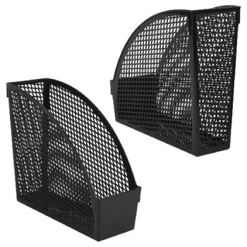 Лоток А4 вертикальный для бумаг STAFF "Profit" 270*100*250мм сетчатый полипропилен черный (6/30)