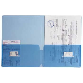 Папка-уголок с 2 карманами BRAUBERG  А4 синяя 0,18 мм (1/15)
