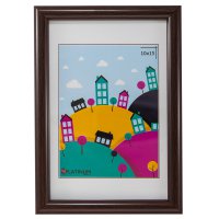 Рамка пластик 10x15 Палитра венге с ножкой стекло (48)