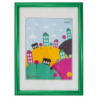 Рамка пластик 15x21 Палитра зеленый металлик (24)