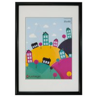 Рамка пластик 21x30 Палитра черный стекло (25)