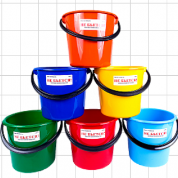 Ведро 10л ПВД ударопрочное мягкое для пищ продуктов цвет в асс (10)