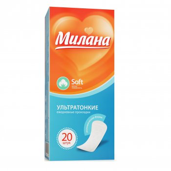 Прокладки ежедневные ультратонкие Милана soft deo Весенние цветы 20шт (48)